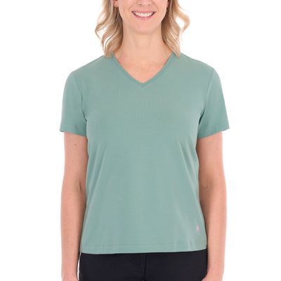 Thomas Cook Women’s V Neck Classic Fit Tee - Sage