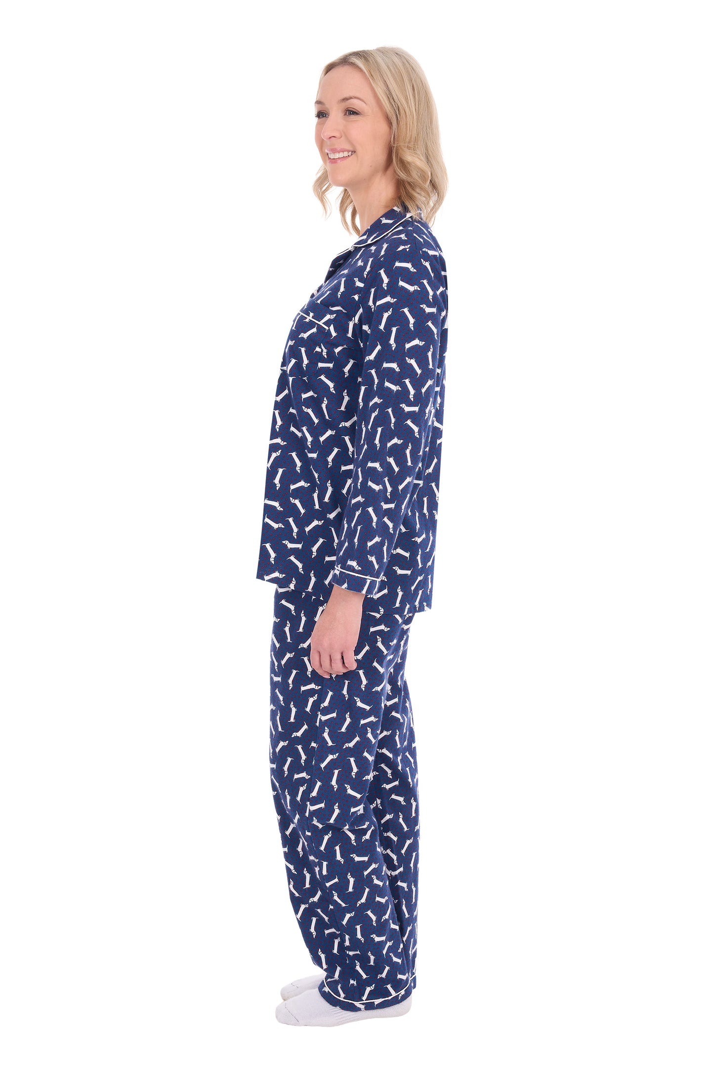 Thomas Cook Women’s Long Sleeve Pyjamas - Navy/White
