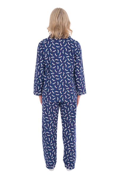 Thomas Cook Women’s Long Sleeve Pyjamas - Navy/White