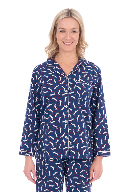 Thomas Cook Women’s Long Sleeve Pyjamas - Navy/White
