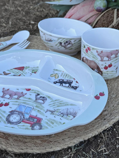 Little Windmill Clothing Co. "Farm Yard" 5 Piece Melamine Dinner Set (Copy)