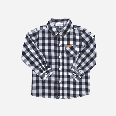 Love Henry Boys Dress Shirt - Large Navy Check