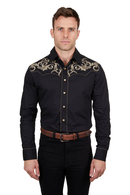 Wrangler Men’s Adam Embroidered Long Sleeve Shirt