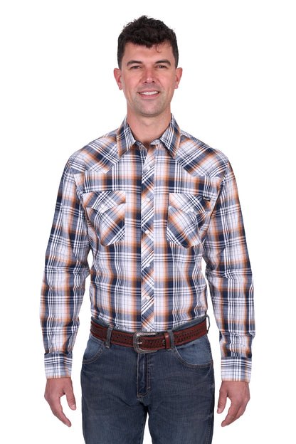 Wrangler Men’s Toby Check Western Long Sleeve Shirt