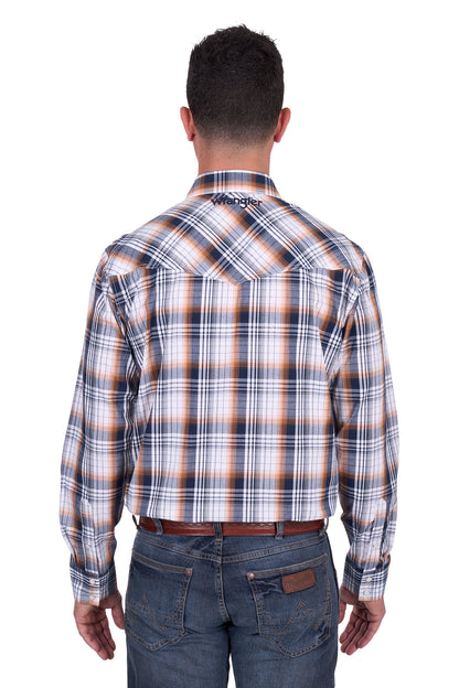 Wrangler Men’s Toby Check Western Long Sleeve Shirt