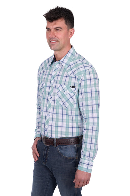 Wrangler Men’s Jacob Check Western Long Sleeve Shirt