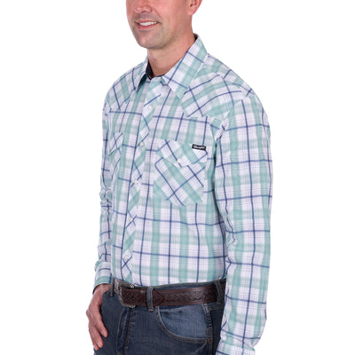 Wrangler Men’s Jacob Check Western Long Sleeve Shirt