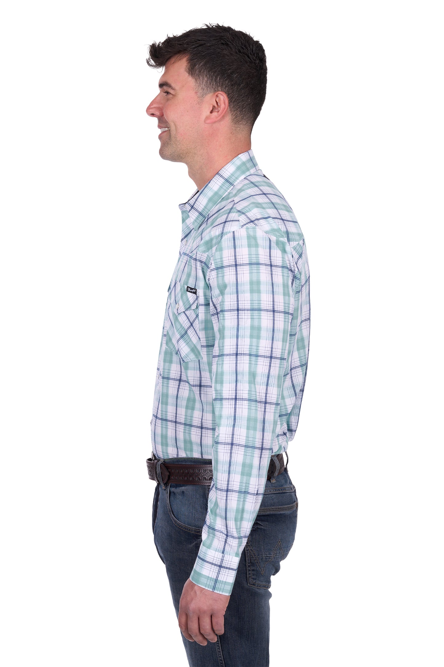 Wrangler Men’s Jacob Check Western Long Sleeve Shirt