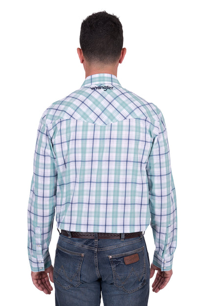 Wrangler Men’s Jacob Check Western Long Sleeve Shirt
