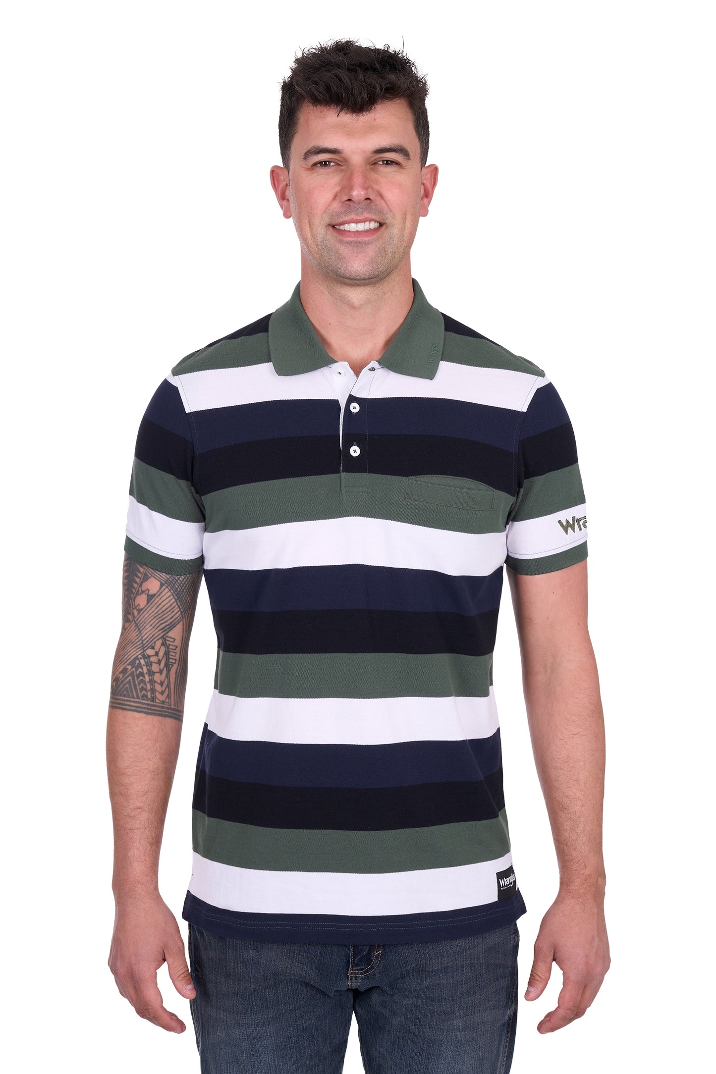 Wrangler Men’s Alan 1-Pocket Short Sleeve Polo