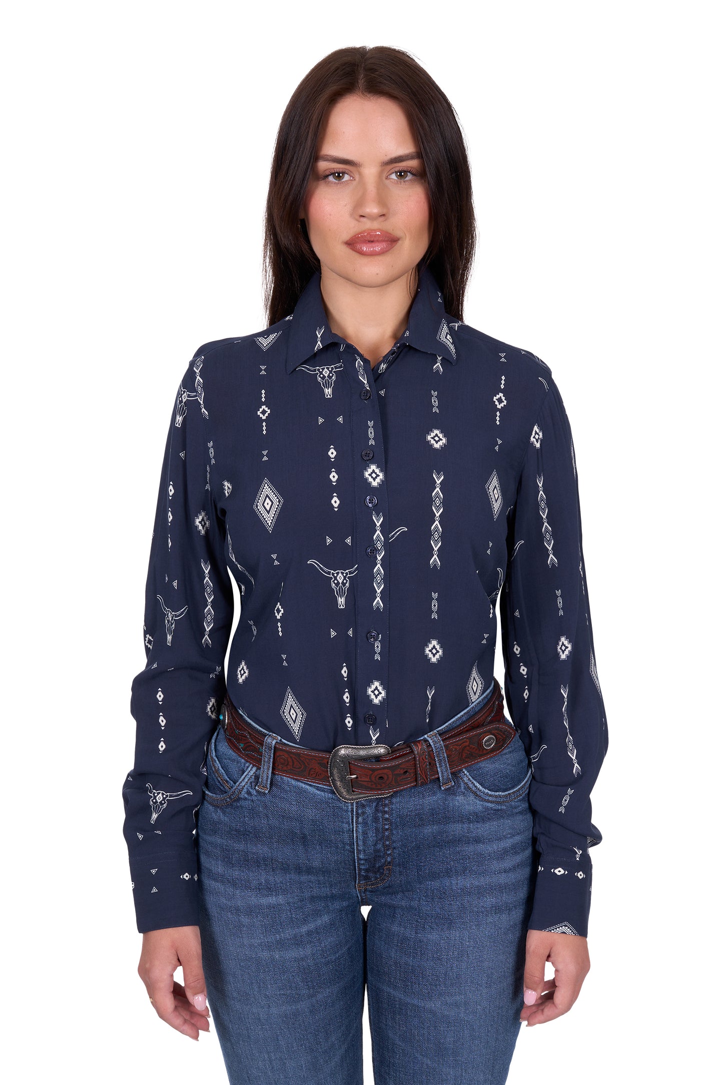 Wrangler Women’s Austin Print Long Sleeve Shirt