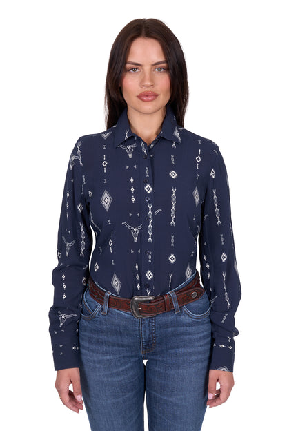 Wrangler Women’s Austin Print Long Sleeve Shirt