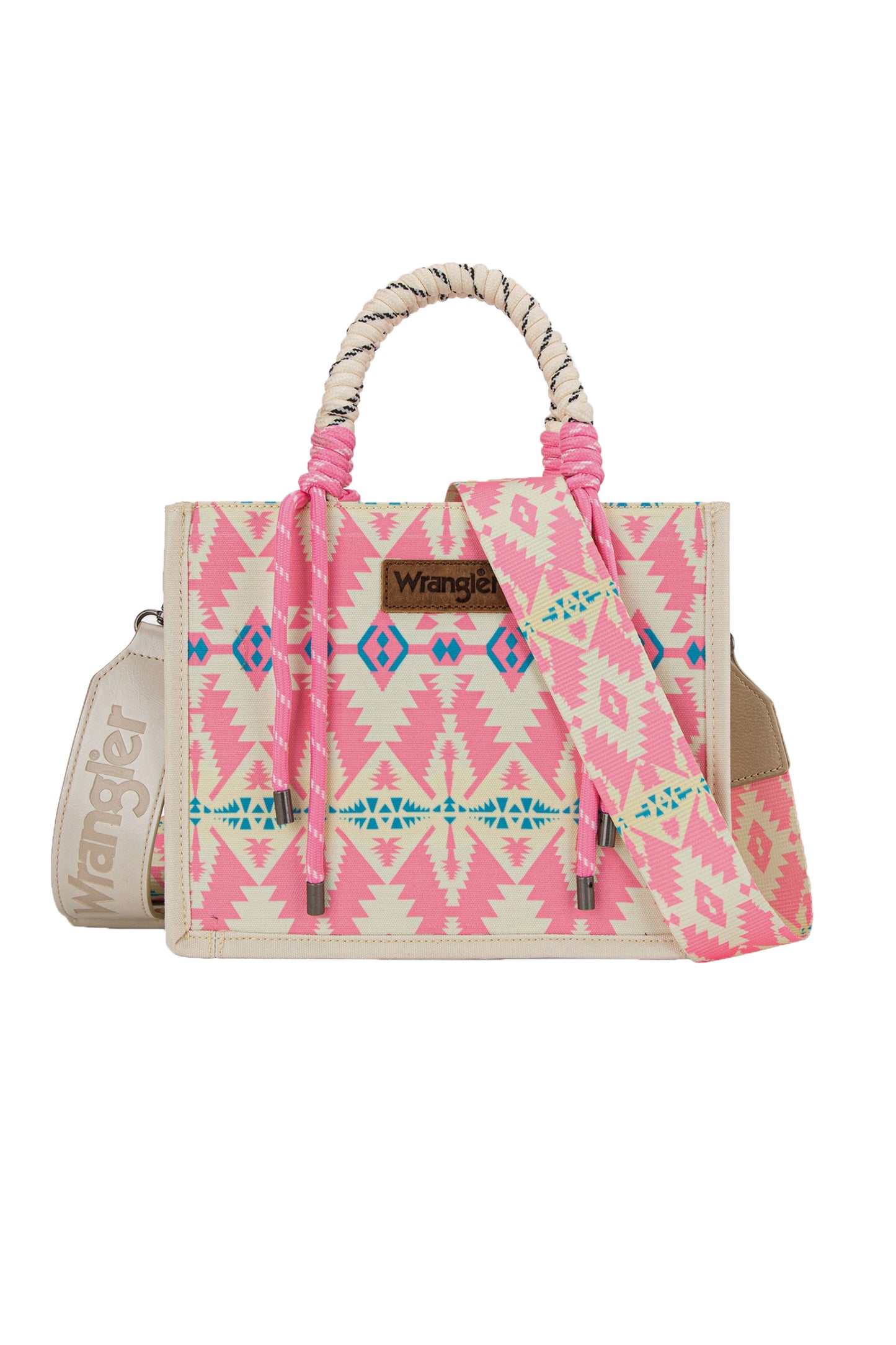 Wrangler Southwestern Rope Handle Bag - Pink