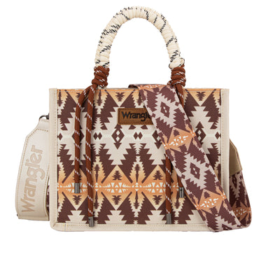 Wrangler Southwestern Rope Handle Bag - Mocha