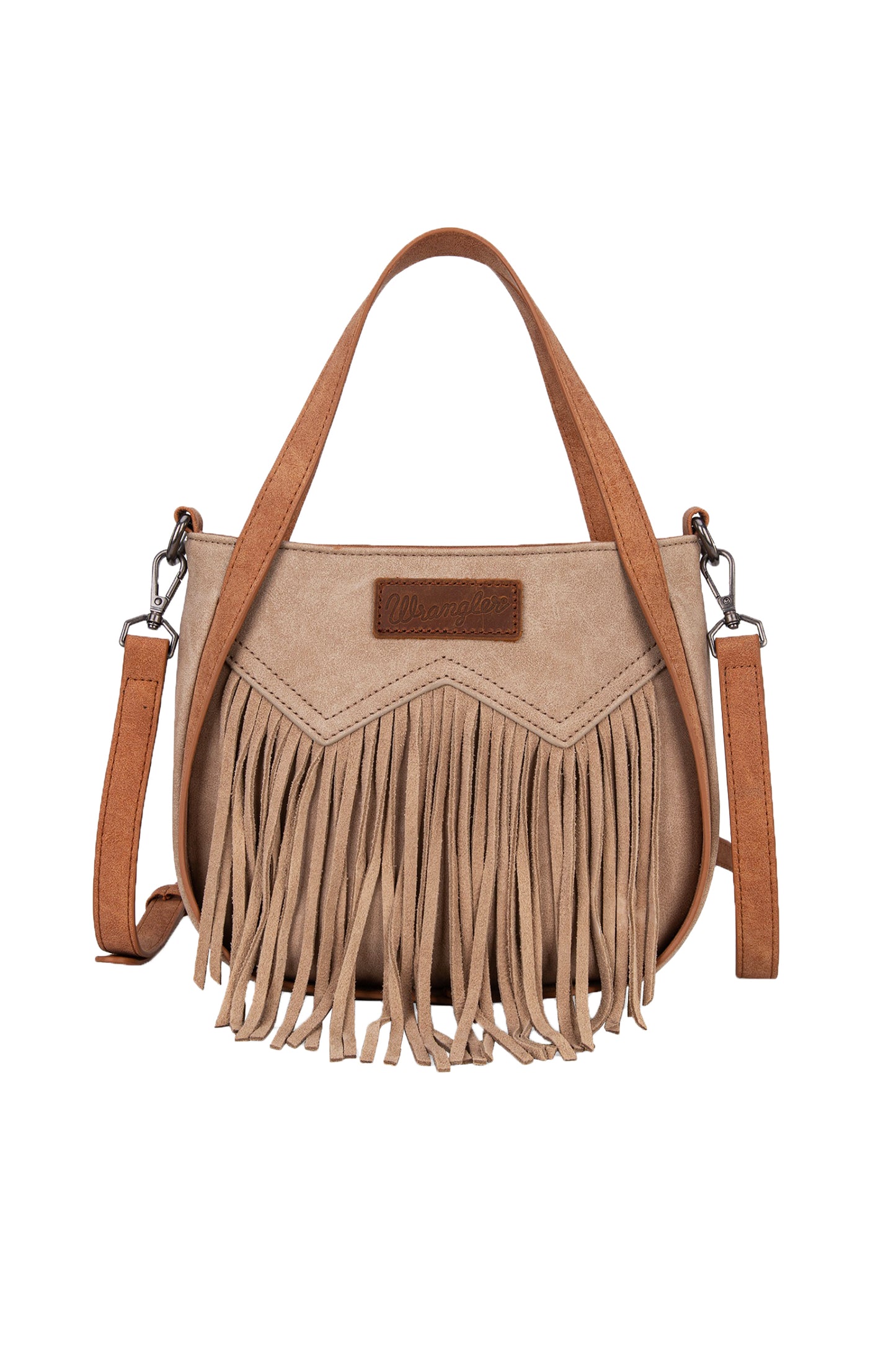 Wrangler Southwestern Two Tone Fringe Bag - Camel