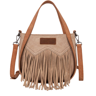Wrangler Southwestern Two Tone Fringe Bag - Camel