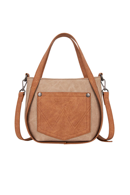 Wrangler Southwestern Two Tone Fringe Bag - Camel