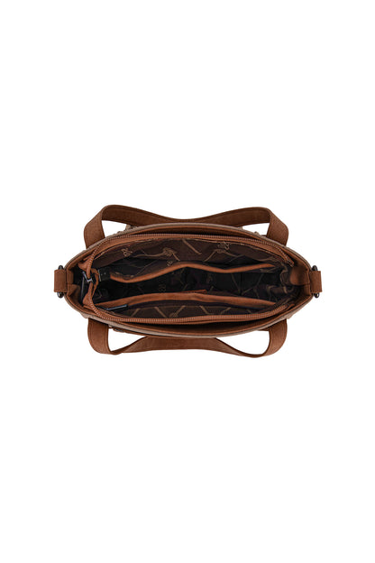 Wrangler Southwestern Two Tone Fringe Bag - Camel