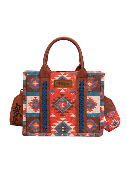 Wrangler South Western Macy Aztec Crossbody Bag - Coral