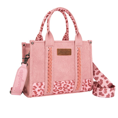 Wrangler South Western Leopard Print Crossbody Bag - Pink
