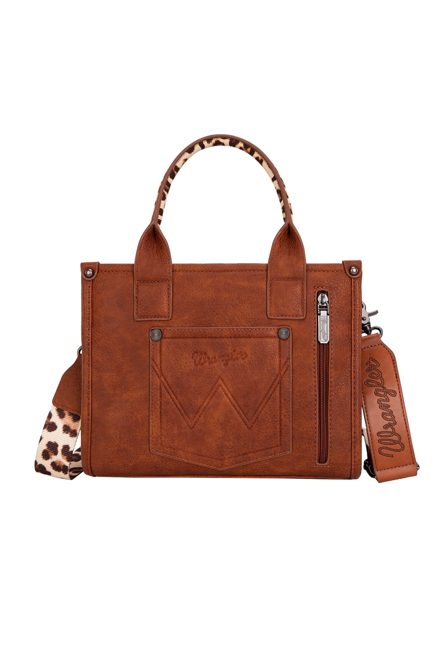 Wrangler South Western Leopard Print Crossbody Bag - Tan