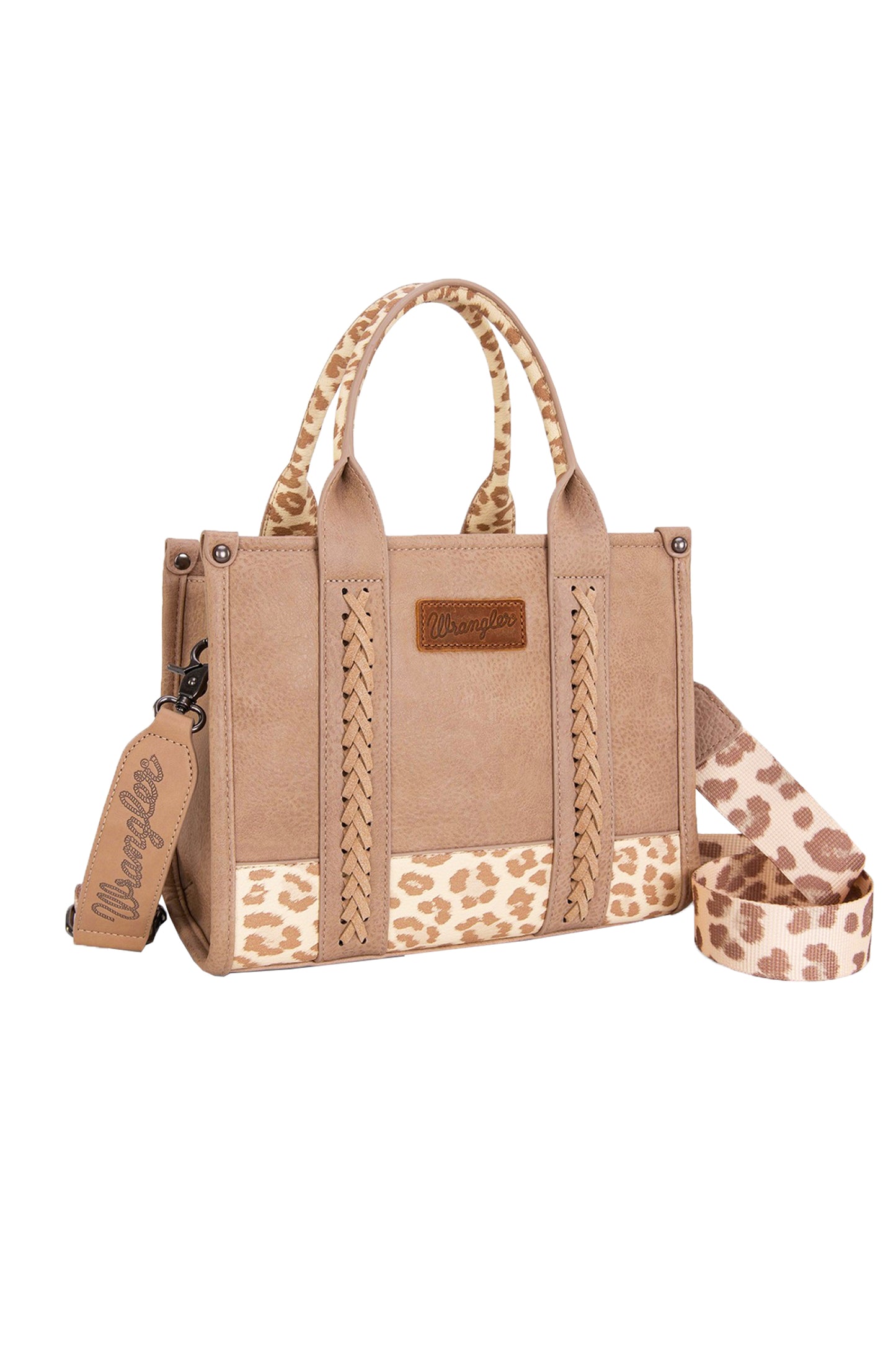 Wrangler South Western Leopard Print Crossbody Bag - Taupe