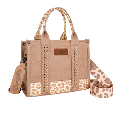 Wrangler South Western Leopard Print Crossbody Bag - Taupe