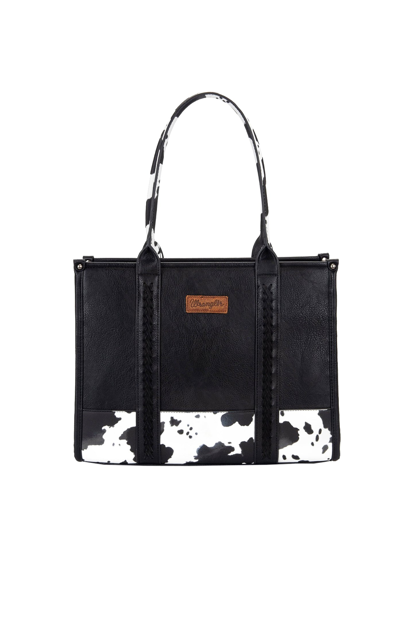 Wrangler South Western Cow Print Tote Bag - Black