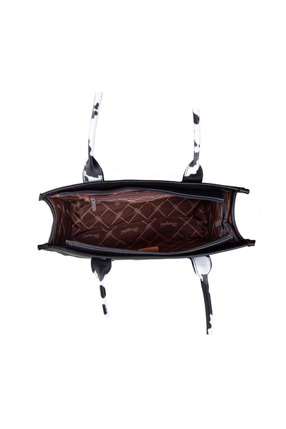 Wrangler South Western Cow Print Tote Bag - Black