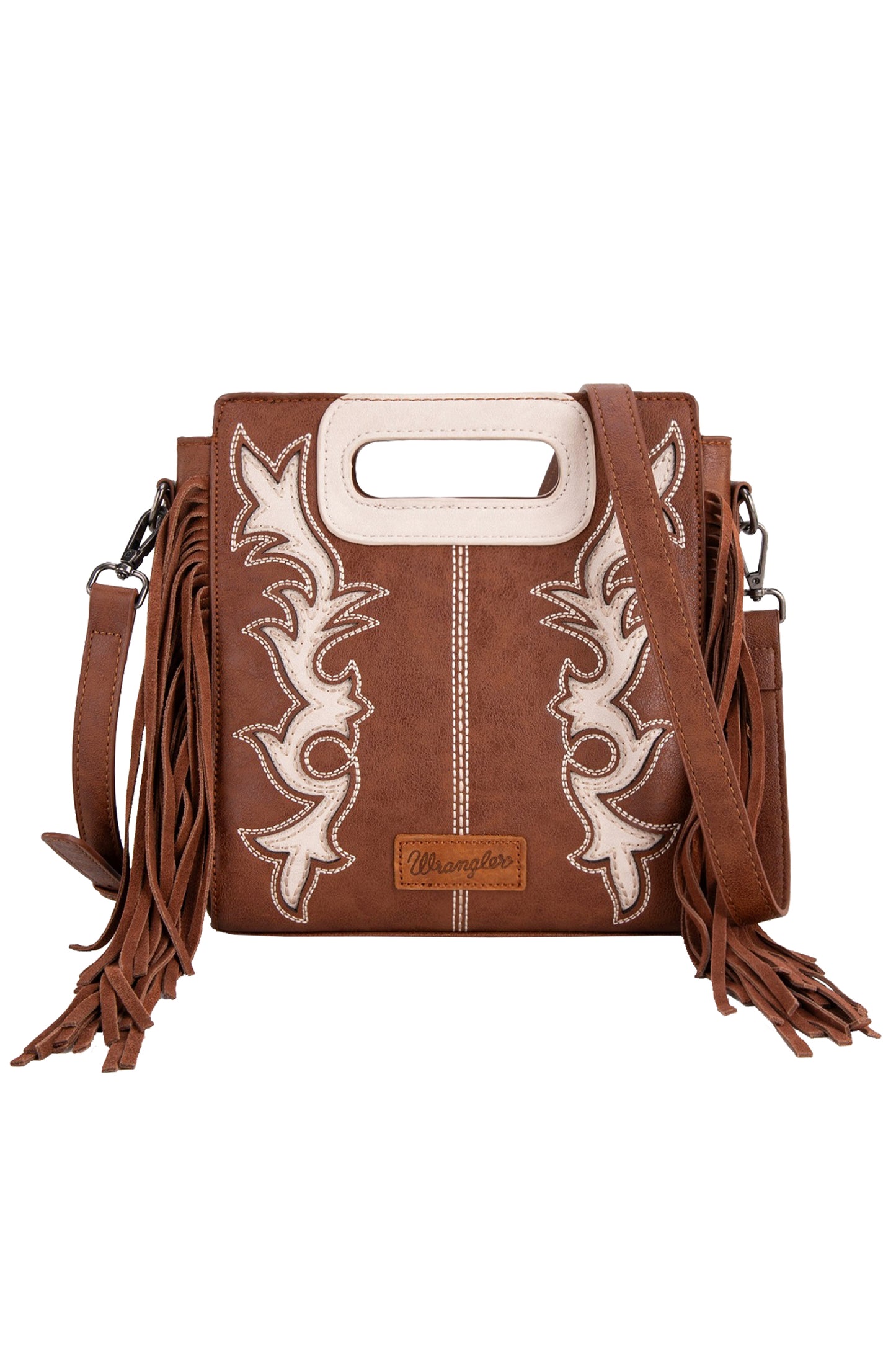 Wrangler South Western Dallas Fringe Bag - Coffee