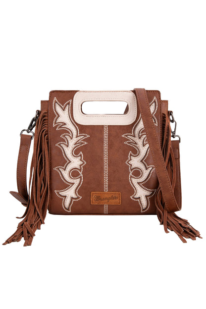 Wrangler South Western Dallas Fringe Bag - Coffee