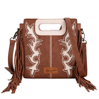 Wrangler South Western Dallas Fringe Bag - Coffee