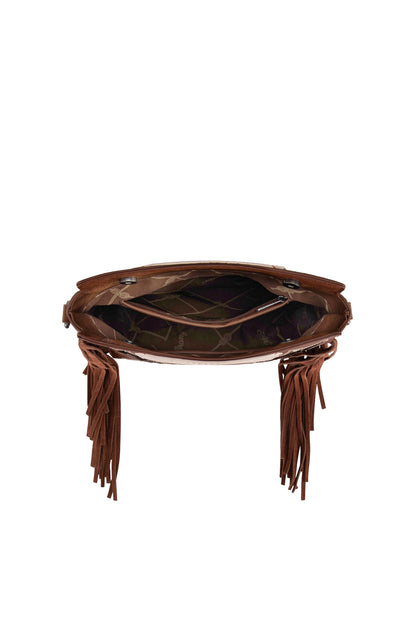 Wrangler South Western Dallas Fringe Bag - Coffee