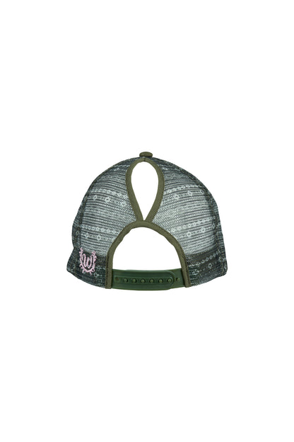 Wrangler Piper High Profile Ponytail Trucker Cap
