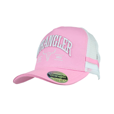 Wrangler Lyndel High Profile Trucker Cap - Pink