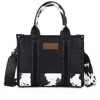 Wrangler South Western Cow print Cross Body Bag - Black