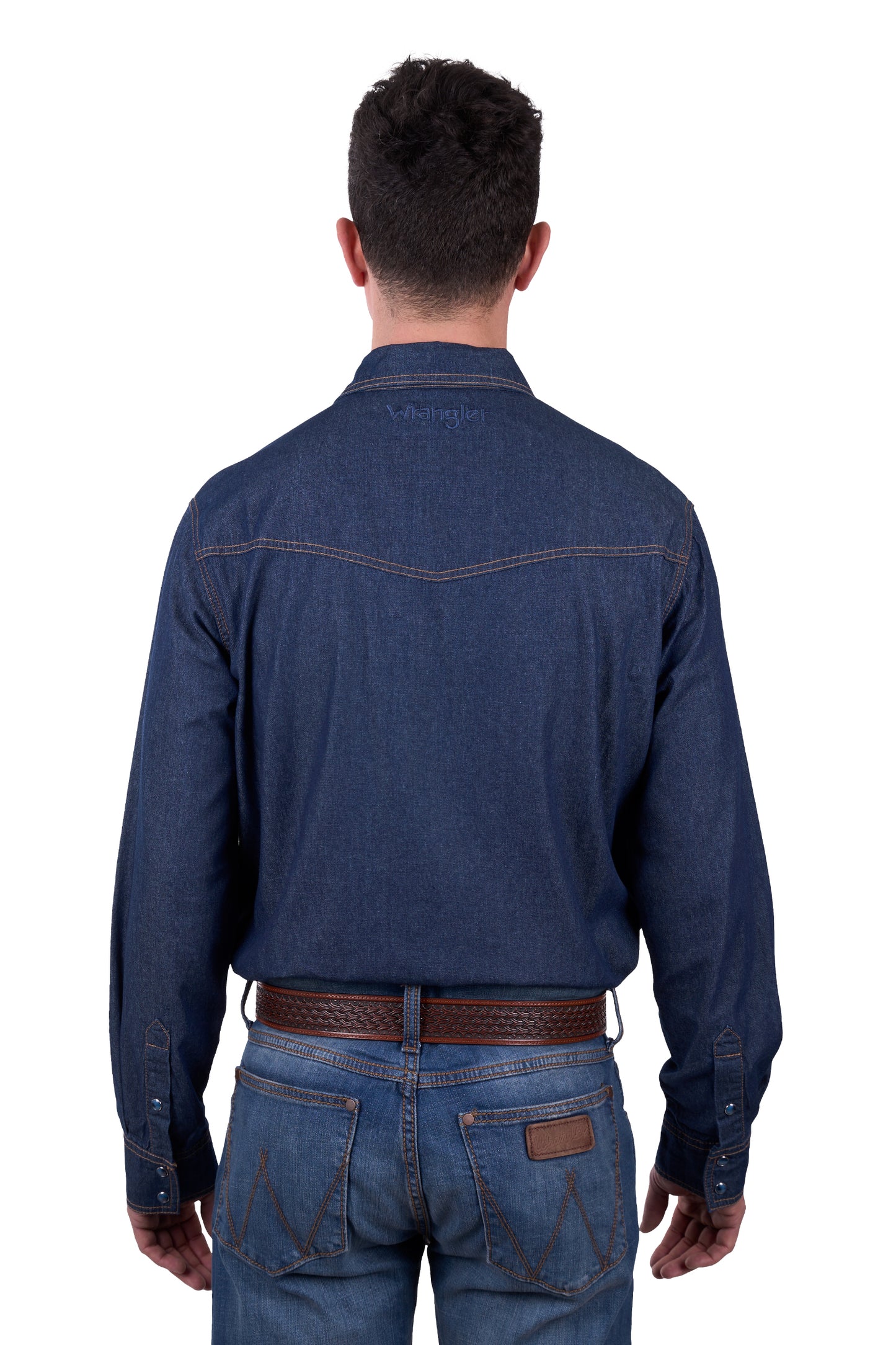 Wrangler Men’s Jay Denim Western Long Sleeve Shirt