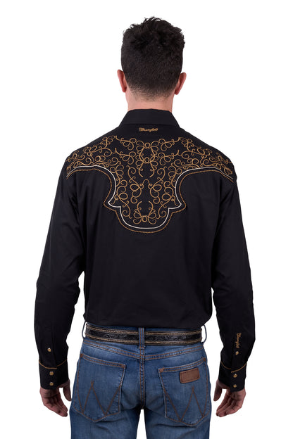 Wrangler Men’s Rhys Embroidered Long Sleeve Shirt