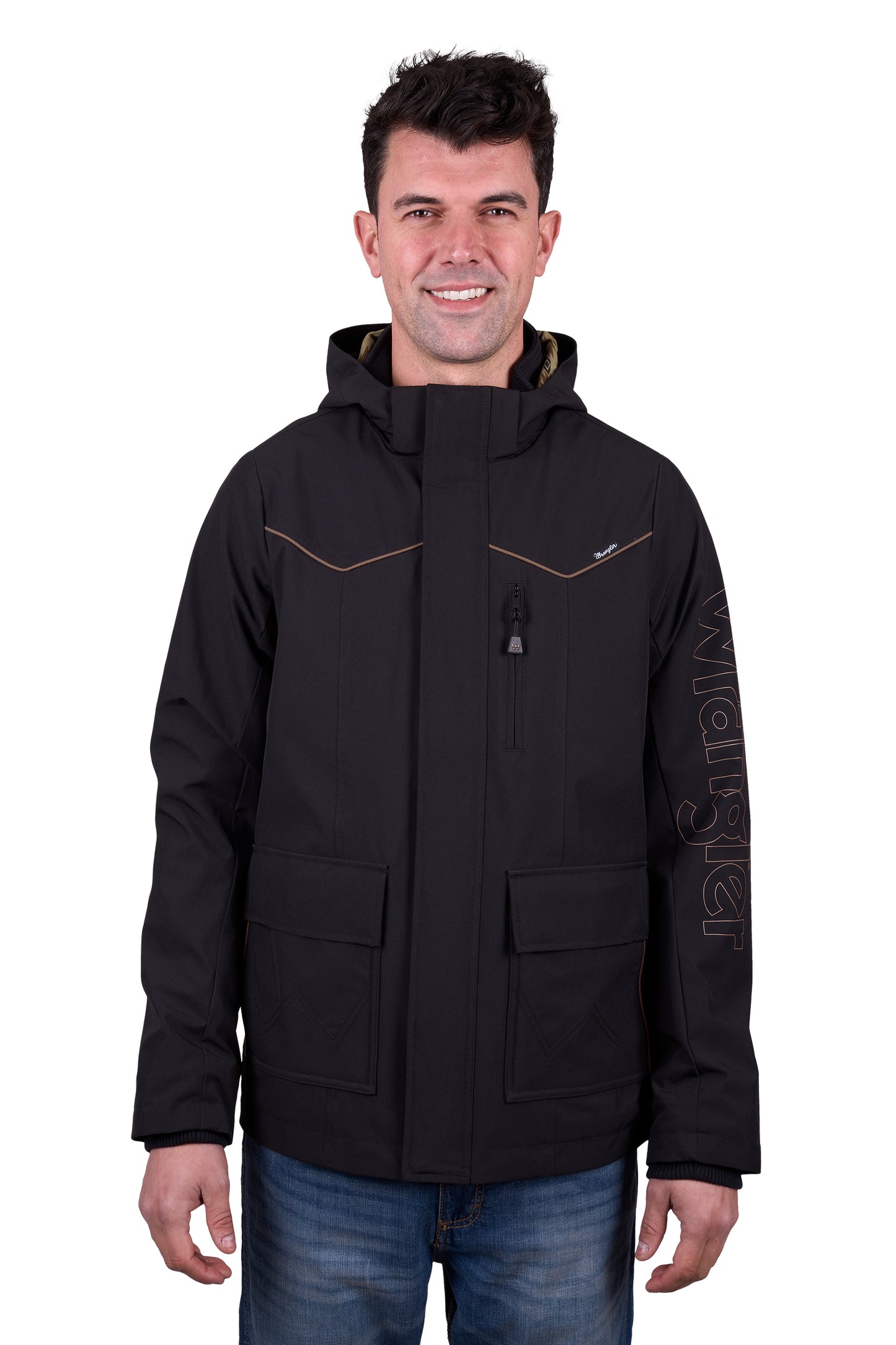 Wrangler Men’s Cade Logo Softshell Jacket