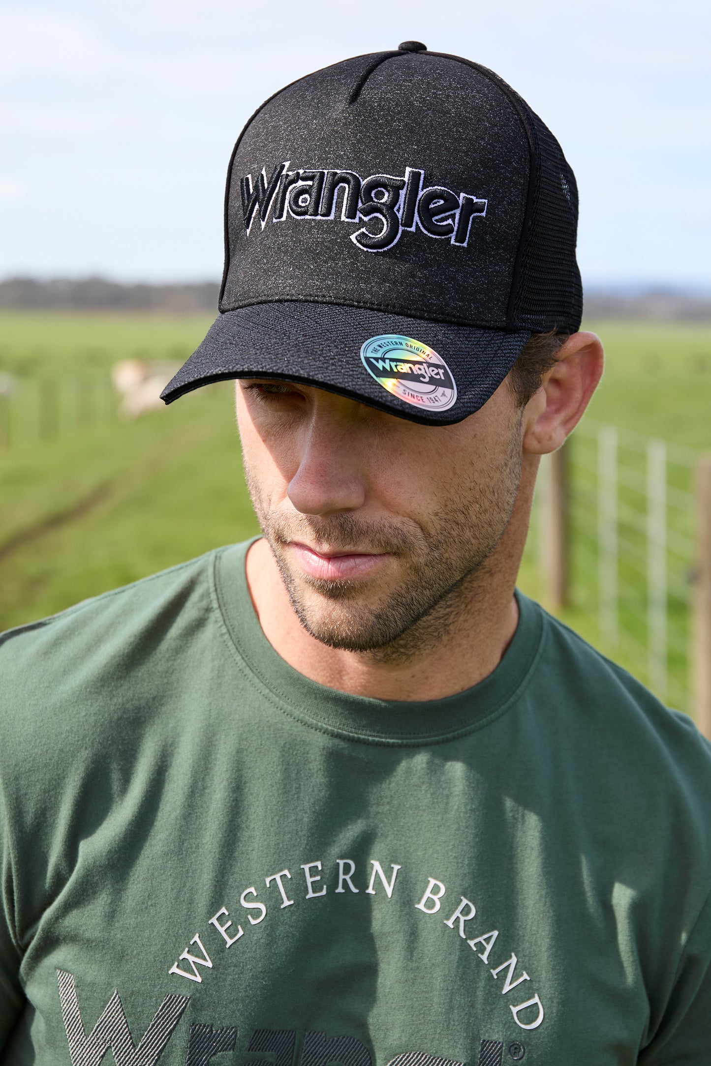 Wrangler Ben High Profile Trucker Cap