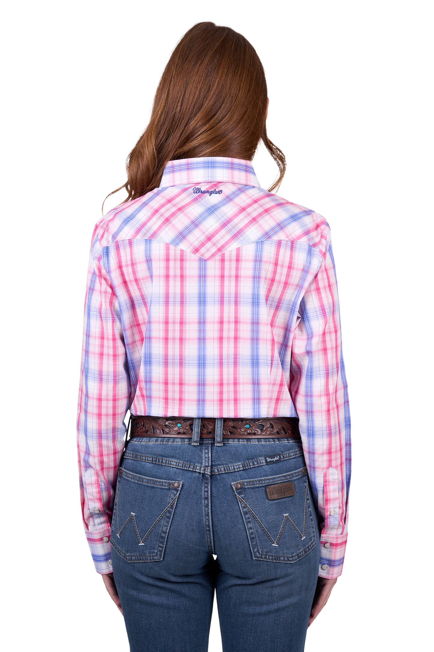 Wrangler Women’s Astrid Check Western Long Sleeve Shirt