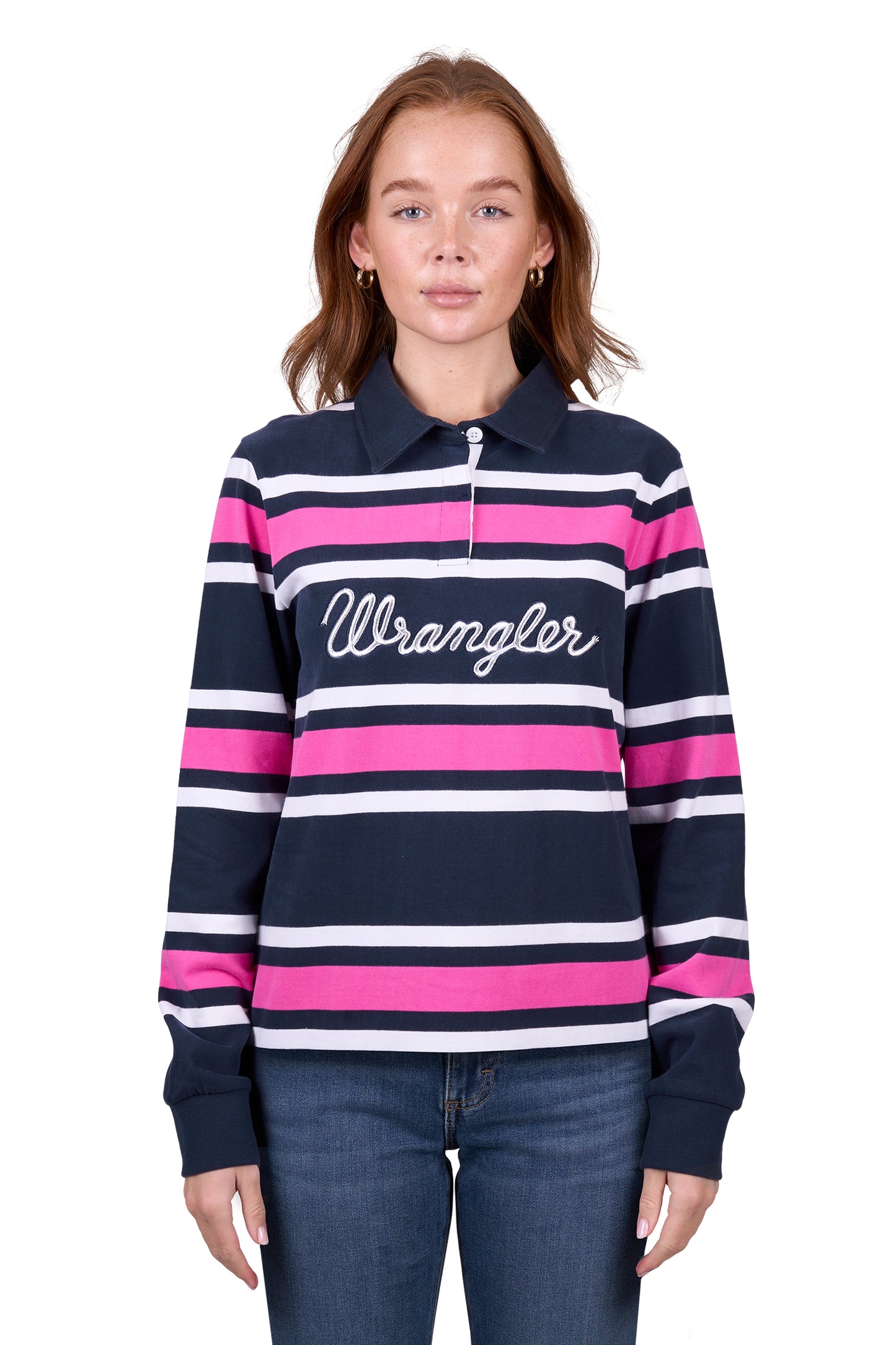 Wrangler Women’s Moira Fashion Stripe Rugby