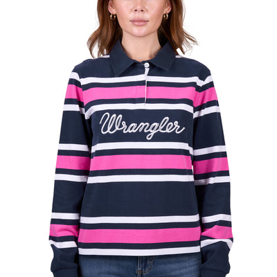 Wrangler Women’s Moira Fashion Stripe Rugby