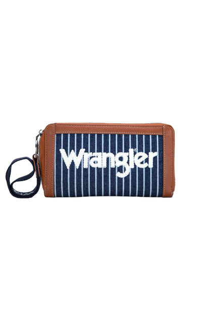Wrangler Canvas Iconic Logo Wallet - Navy  White
