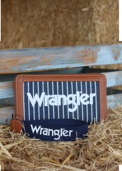 Wrangler Canvas Iconic Logo Wallet - Navy  White