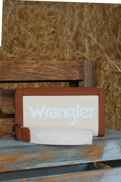 Wrangler Canvas Iconic Logo Wallet - Natural