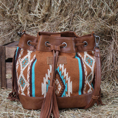Wrangler Maya Aztec Bucket Bag - Tan
