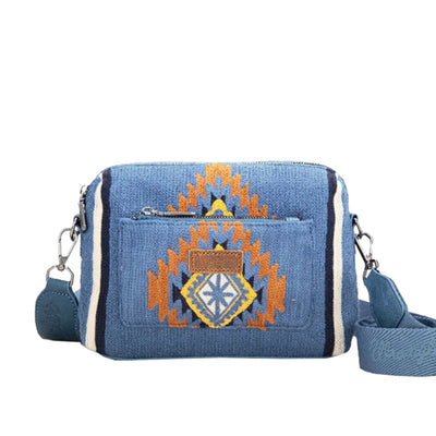 Wrangler Maya Aztec Crossbody Bag - Blue