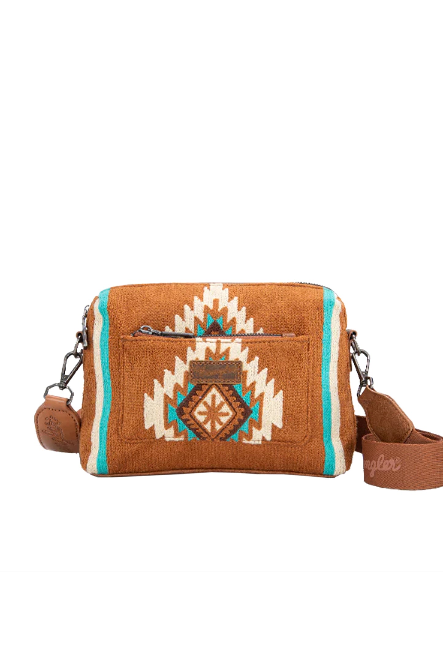 Wrangler Maya Aztec Crossbody Bag - Tan