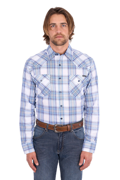 Wrangler Men’s Eric Check Western Button Down Long Sleeve Shirt